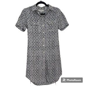 Loft XS Print Shirt Dress